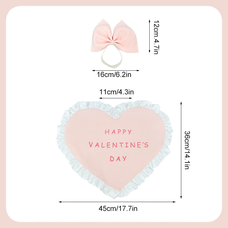 Rosa Gänse-Outfit für Valentinstag – Kostüm für Garten-Betongans mit Herz-Spitze – Deko für Veranda & Garten – Party-Zubehör für Jahrestag & Weihnachten