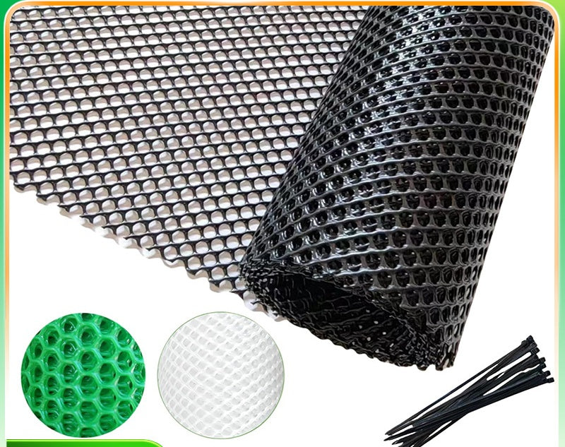 0.4*10M Robustes Geflügelnetz aus Kunststoff: Schwarzer Zaun für Hühner, Enten & Teichschutz