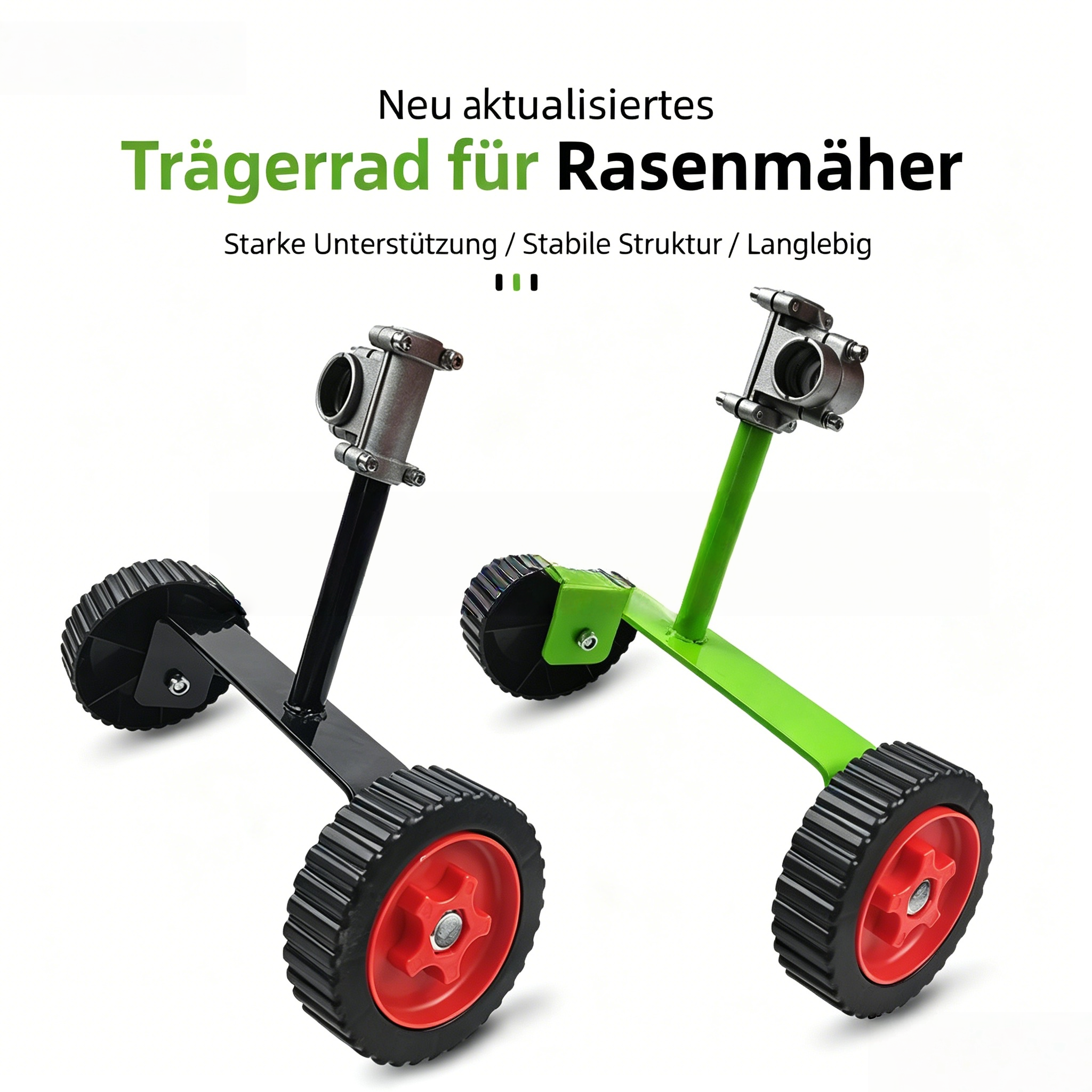 Universal Stützräder für Rasentrimmer & Motorsense: Führungsrad für 26mm/28mm Schaft