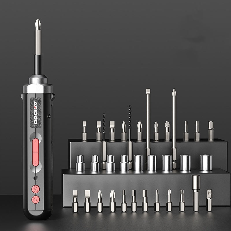 Elektrischer Präzisions-Schraubendreher mit Akku – 2-in-1 Manueller & Automatischer Modus – USB-C wiederaufladbar – Mini Akkuschrauber-Set mit 24 Magnet-Bits