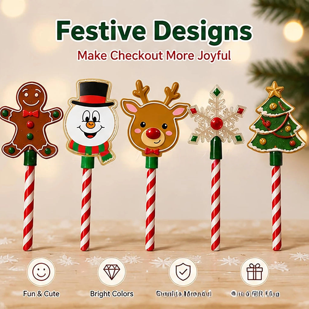 Weihnachts-Zahlungsstab mit NFC-Funktion – Kontaktloser Bezahlstab im Christbaum & Schneemann Design