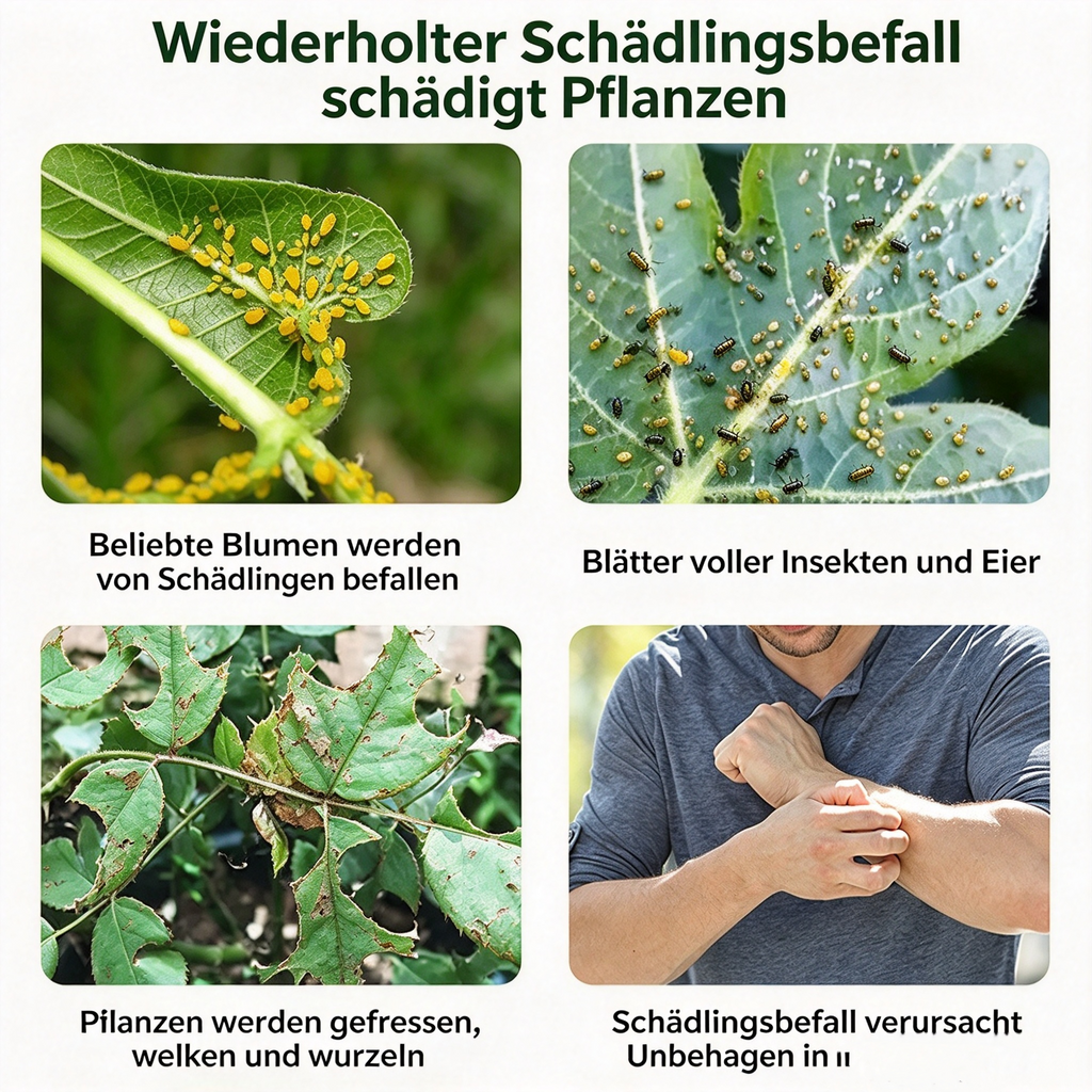 Pflanzenschutz Insektizid Spray für Blumen & Zimmerpflanzen – Anwendungsfertige Wasseremulsion gegen Blattläuse, Spinnmilben & Weiße Fliegen, Pflanzenschonendes Schädlingsspray