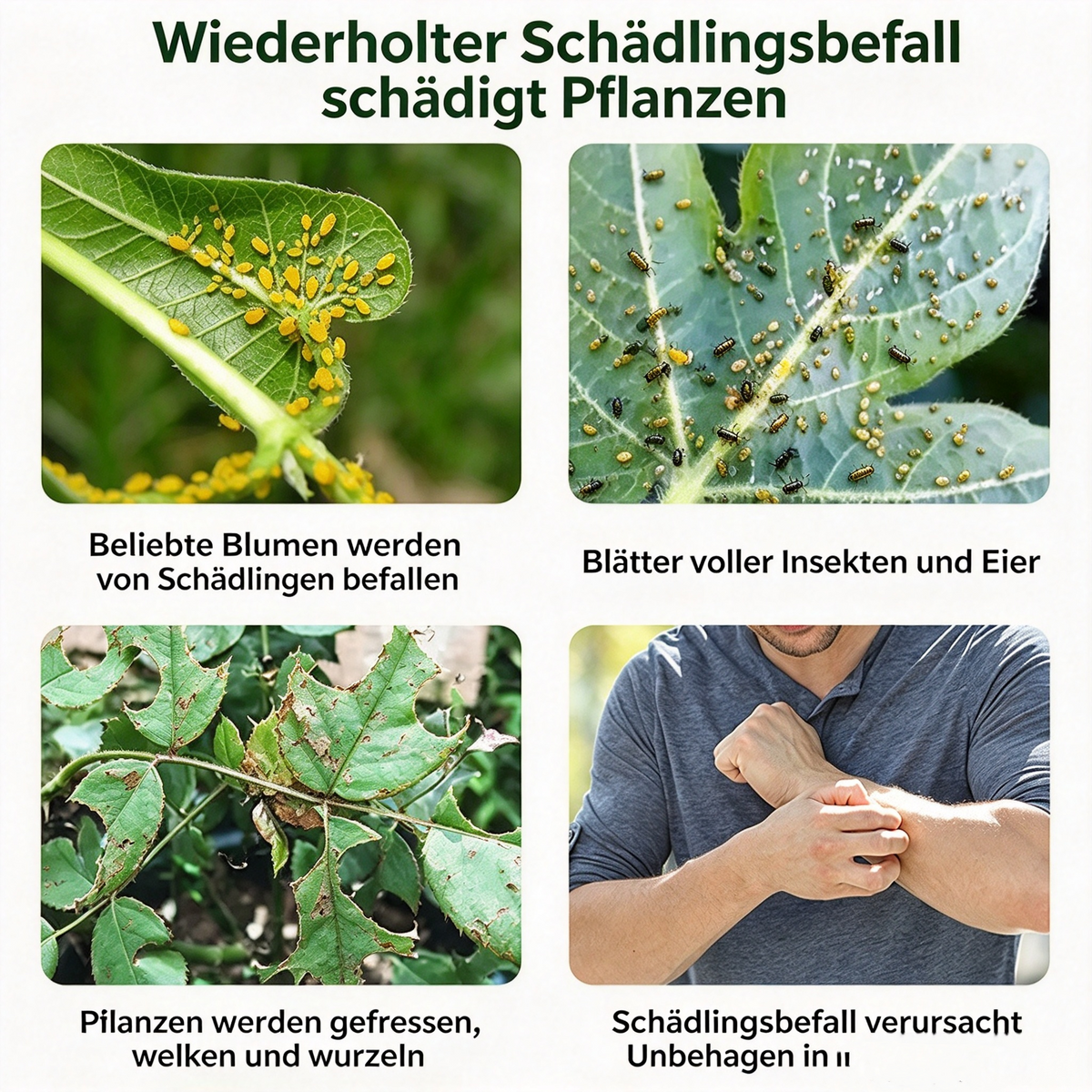 Pflanzenschutz Insektizid Spray für Blumen & Zimmerpflanzen – Anwendungsfertige Wasseremulsion gegen Blattläuse, Spinnmilben & Weiße Fliegen, Pflanzenschonendes Schädlingsspray