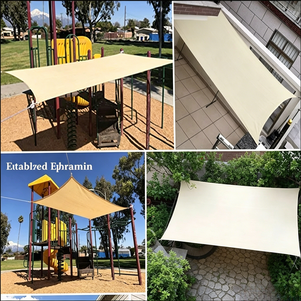 2*4m Wasserabweisendes Sonnensegel Rechteckig: UV-Schutz Sonnenschutz für Garten, Pool & Terrasse