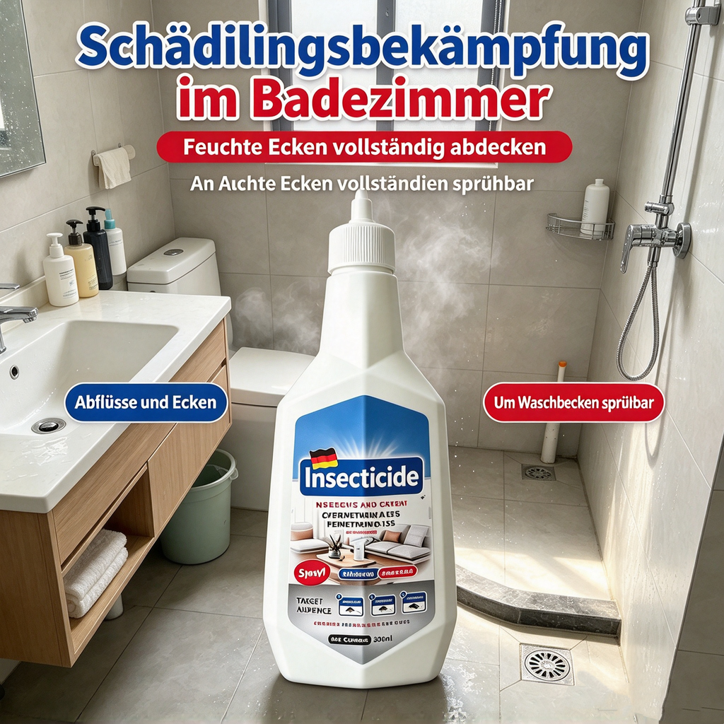 Insektenschutz Spray (300ml) – Universelles Schädlingsspray gegen Kakerlaken, Mücken, Fliegen & Ameisen, Bis zu 3 Monate Langzeitschutz, Geruchsneutral & Farblos für Innen & Außen