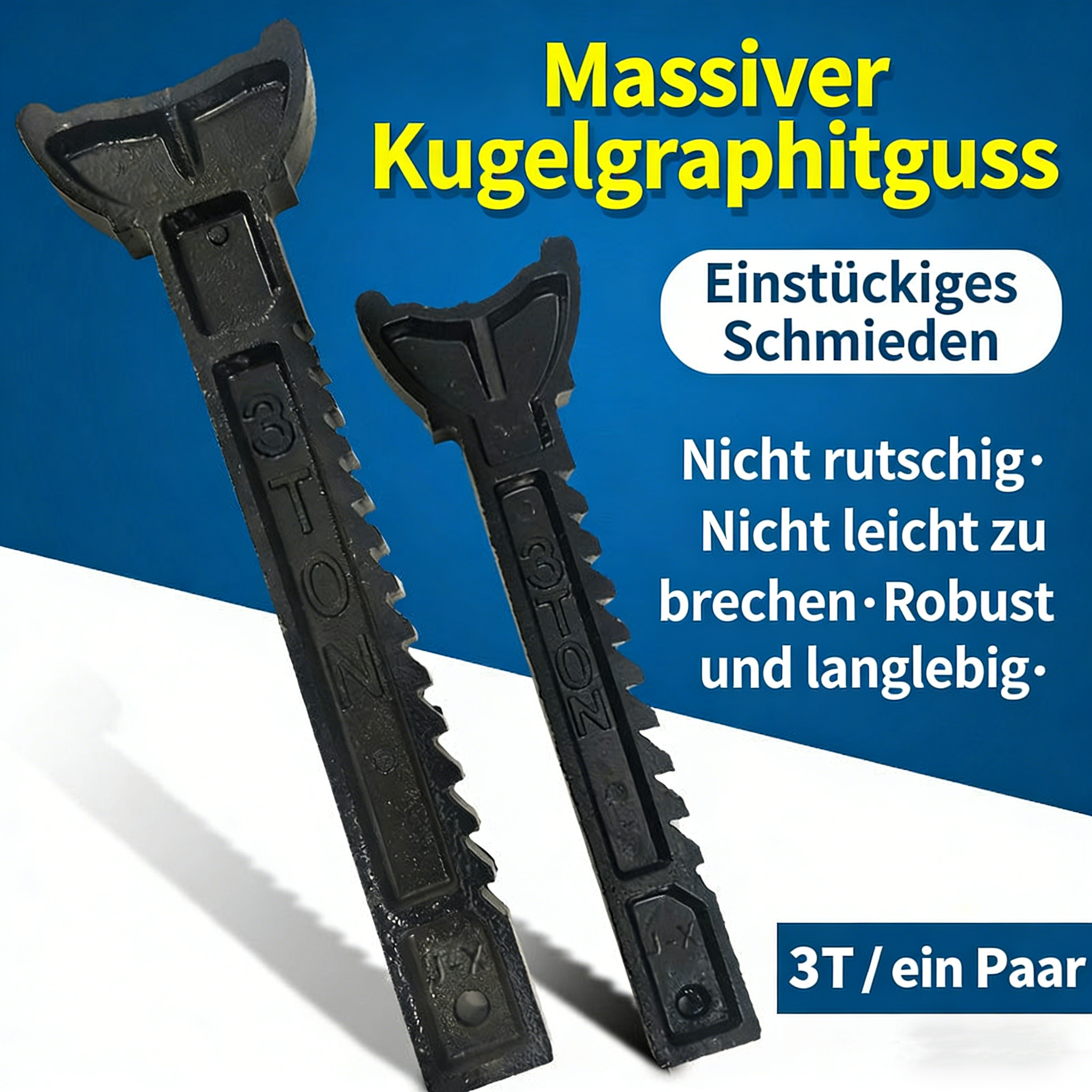2er Set Unterstellböcke für KFZ – Klappbare Abstellböcke mit hoher Tragkraft – Sicherheits-Stützböcke für Reifenwechsel & Reparatur – Robuste Wagenheber-Ständer