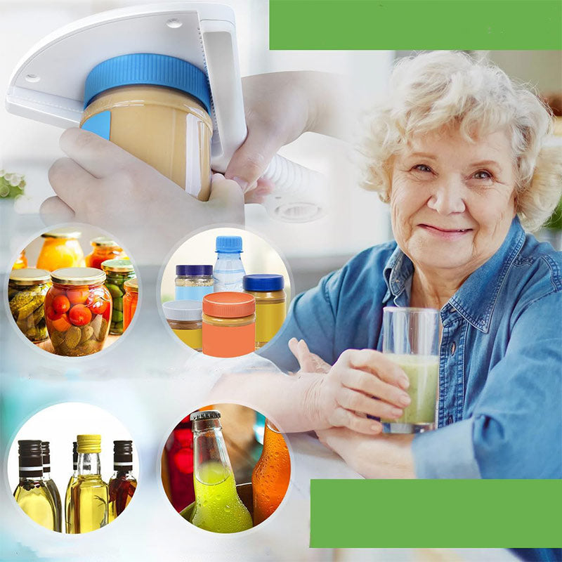 2in1 Jar Opener mit Griff Kraftsparender Deckelöffner Flaschen und Dosenöffner Küchenwerkzeug Rutschfest