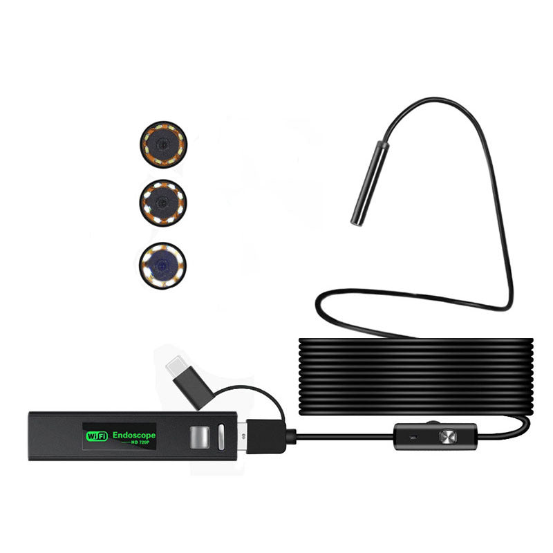 3-in-1 HD Endoskop Kamera – WiFi Endoskop für iOS, Android & PC – Wasserdichte IP67 Inspektionskamera für Rohrleitungen & KFZ – Hochauflösendes Industrie-Endoskop