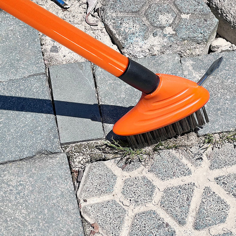 3-in-1 Unkrautbürste Set – Multifunktionale Gartenreinigungsbürste mit Auswechselbaren Stahlbürstenköpfen