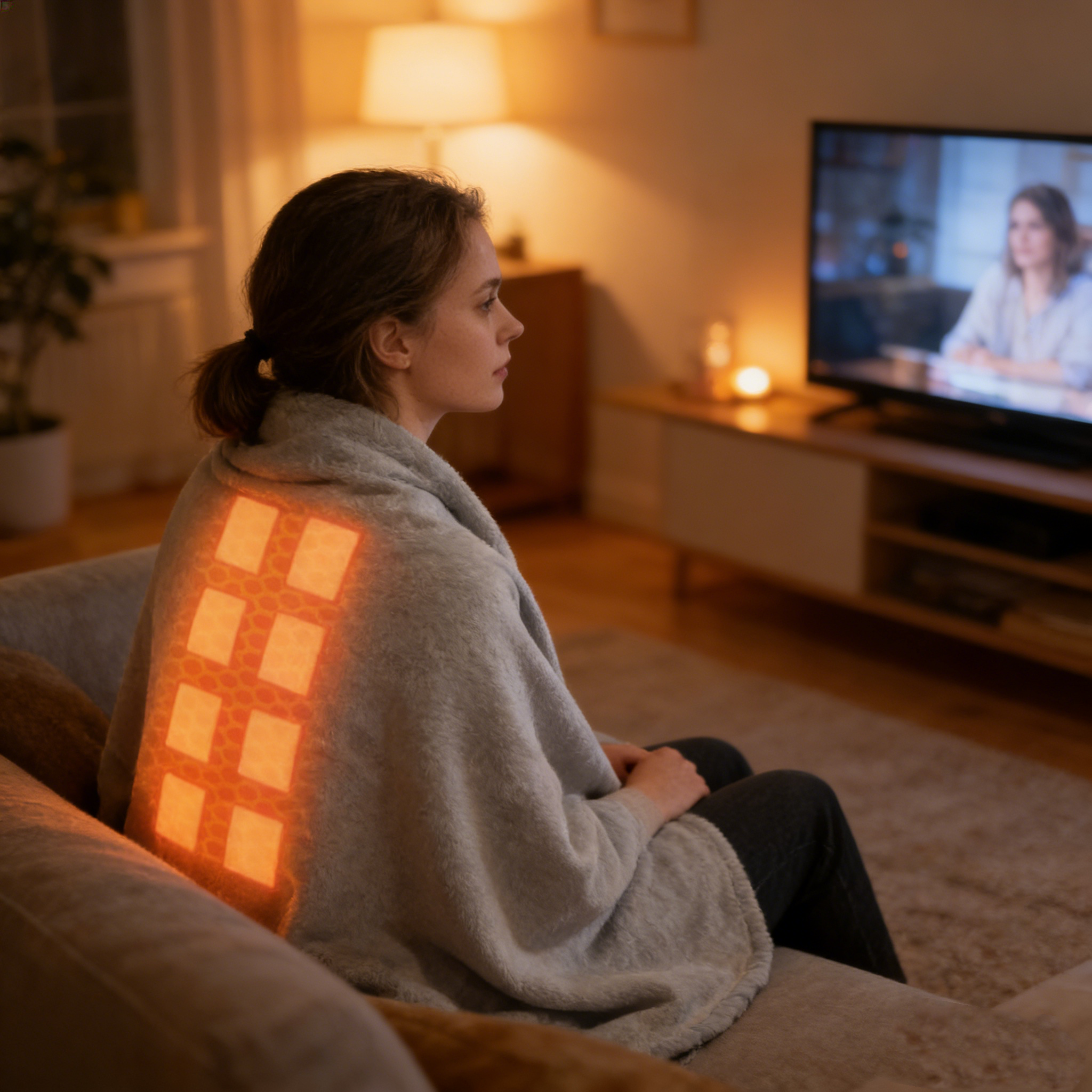 Elektrische Heizdecke mit Schulterwärme – 3 Heizstufen, Schnelles Aufheizen