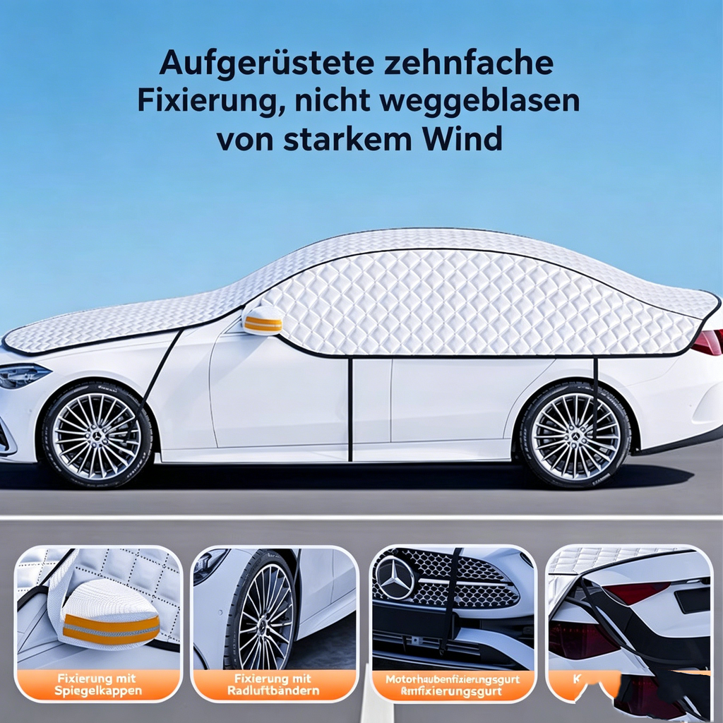 Frontscheibenabdeckung Auto 4-Jahreszeiten: Sonnenschutz & Eisschutzfolie für die Windschutzscheibe