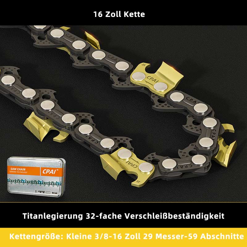 325 Universal Kettensäge Kette 16 Zoll - 1 groß 8 Holzsäge Kette für Elektrokettensägen