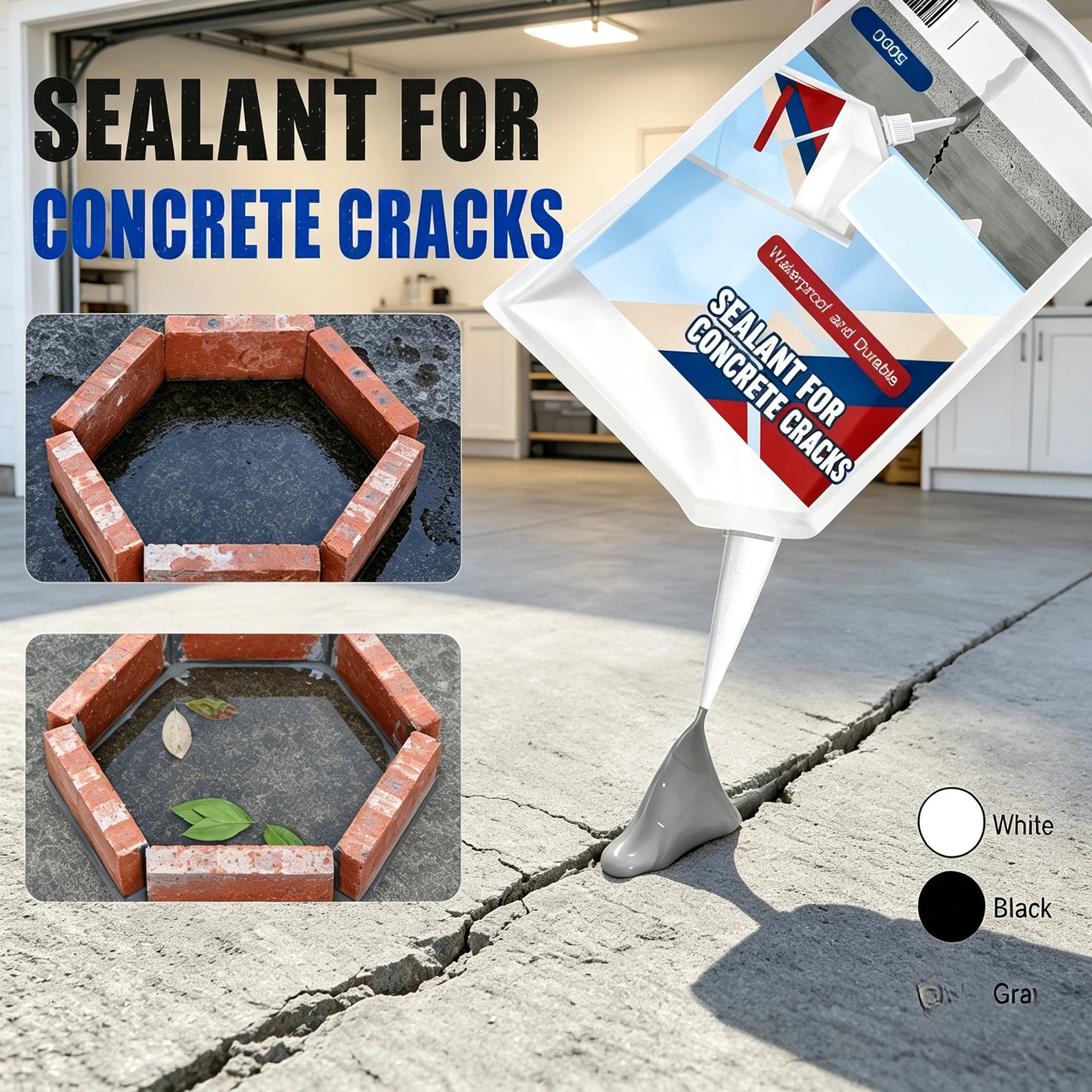 Beton Rissdichtung 500g – Wasserdichter Betonfüllstoff & Fugenmasse für Auffahrt, Gehweg, Treppen & Fliesen