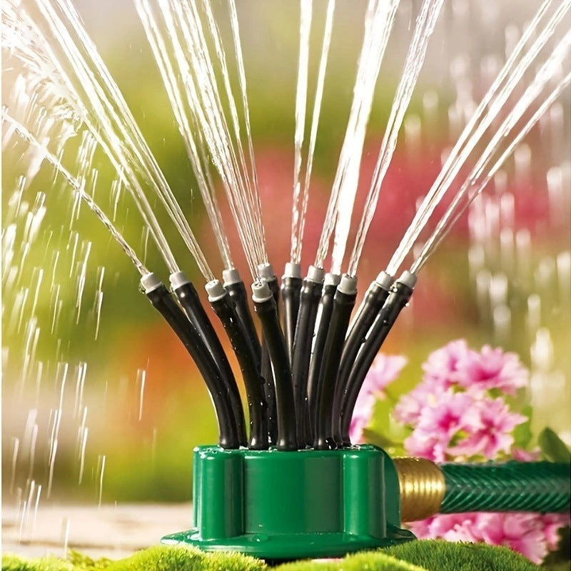 360° Automatischer Garten-Sprinkler mit Mehrfachdüsen | Bewässerungssystem & Rasenregner für Garten, Pflanzen, Rasenpfleg
