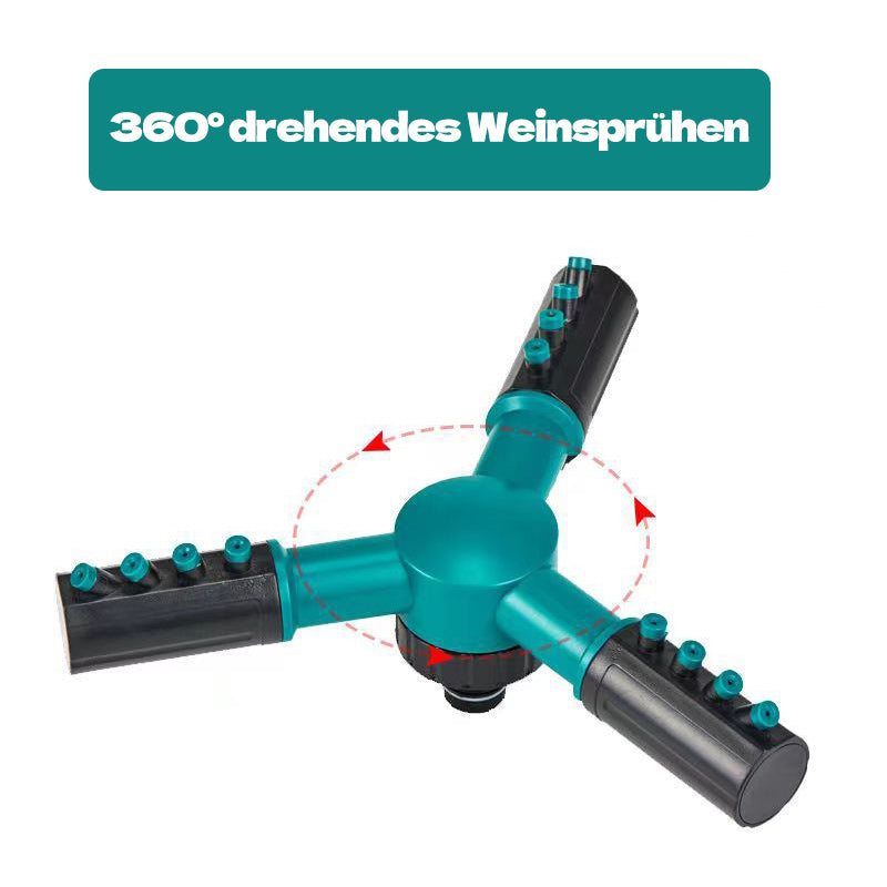 360° drehbarer Gartensprinkler für Gemüse & Garten – automatischer Bewässerungssprenger für Grünflächen & Landwirtschaft