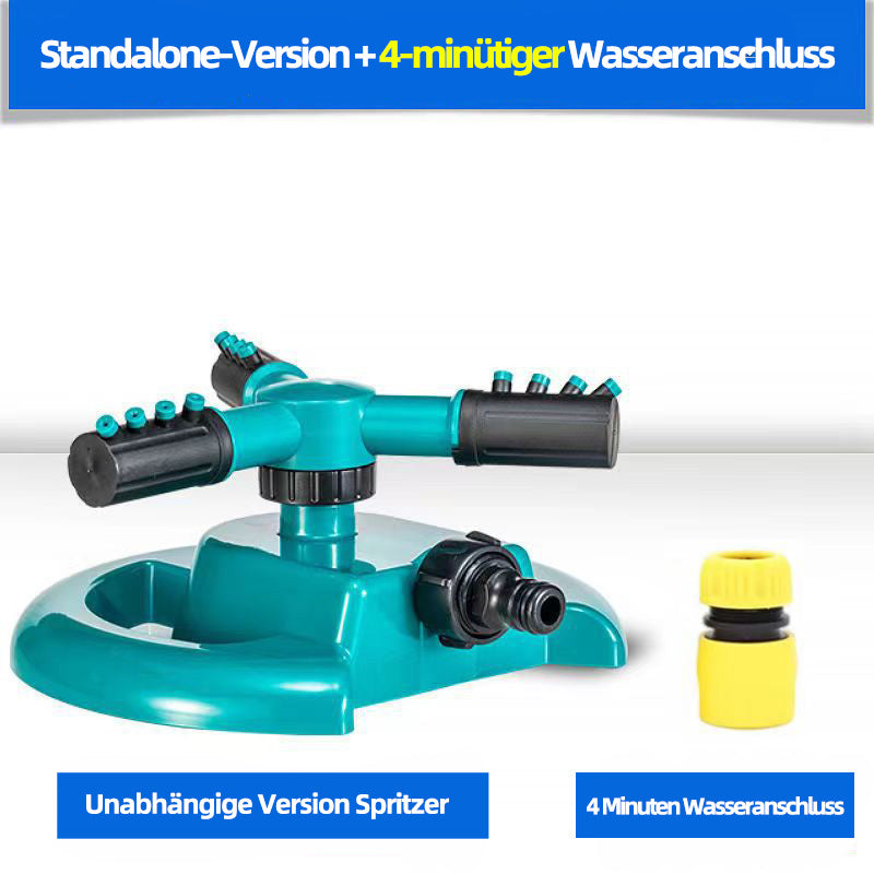 360° drehbarer Gartensprinkler für Gemüse & Garten – automatischer Bewässerungssprenger für Grünflächen & Landwirtschaft