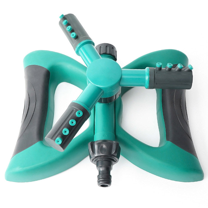 360° drehbarer Gartensprinkler mit Erdspieß – automatischer Bewässerungssprenger für Rasen & Gartenpflanzen