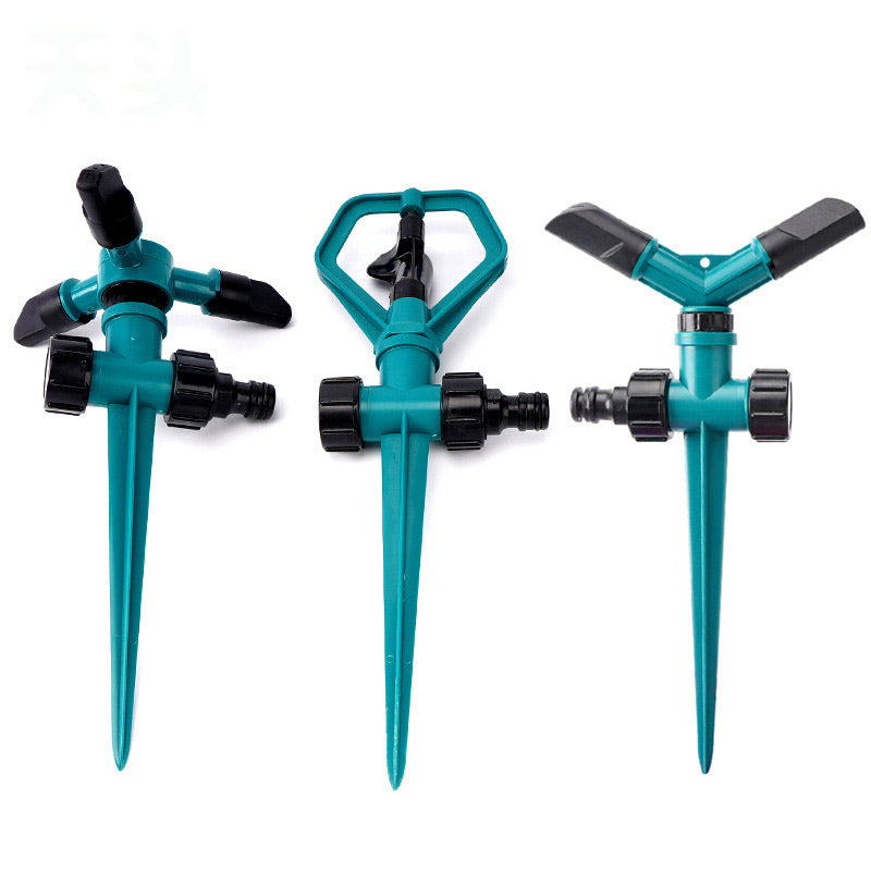 360° drehbarer Gartensprinkler mit Erdspieß – automatischer Bewässerungssprenger für Rasen & Gartenpflanzen