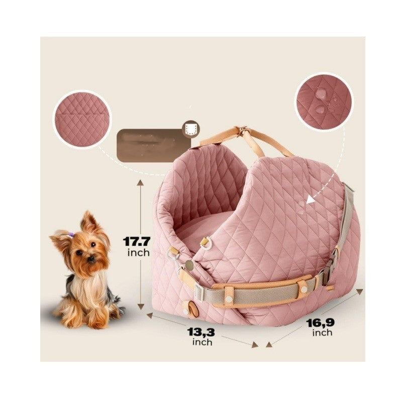 Gesteppte Hundetasche 3 in 1 Multifunktionales Haustierbett und Autositz für kleine Hunde und Katzen Modische Tragetasche mit weicher Polsterung