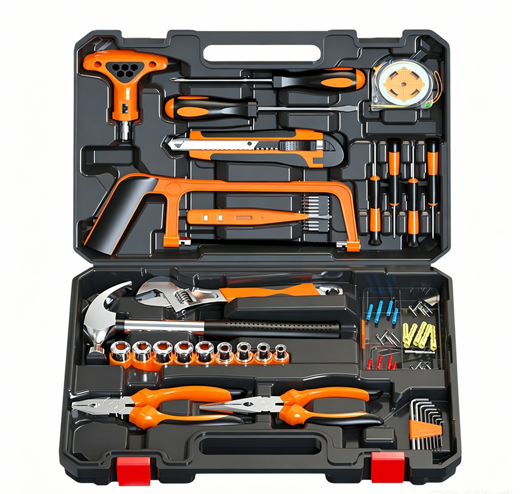 82-teilig Werkzeugkoffer Set Handwerkzeug Set Haushaltswerkzeug Universal Werkzeugset mit Koffer für Familie und Haushalt Repair Tool Kit