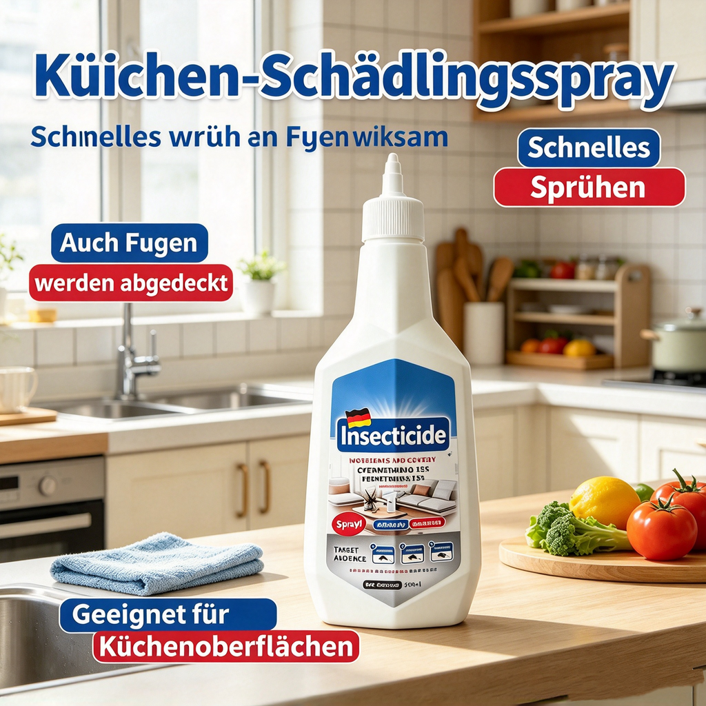 Insektenschutz Spray (300ml) – Universelles Schädlingsspray gegen Kakerlaken, Mücken, Fliegen & Ameisen, Bis zu 3 Monate Langzeitschutz, Geruchsneutral & Farblos für Innen & Außen