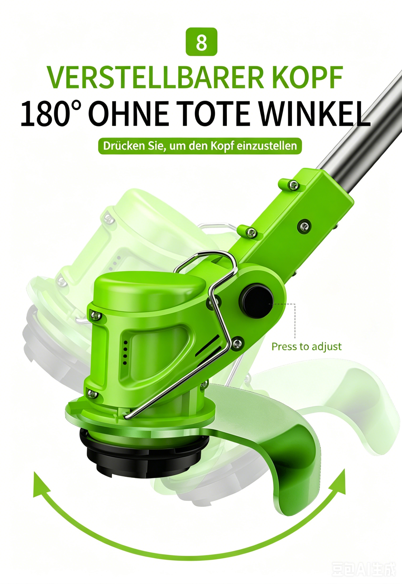 12V Akku Rasentrimmer Set für den Garten: Rasenkantenschneider mit 2 Akkus & Ladegerät