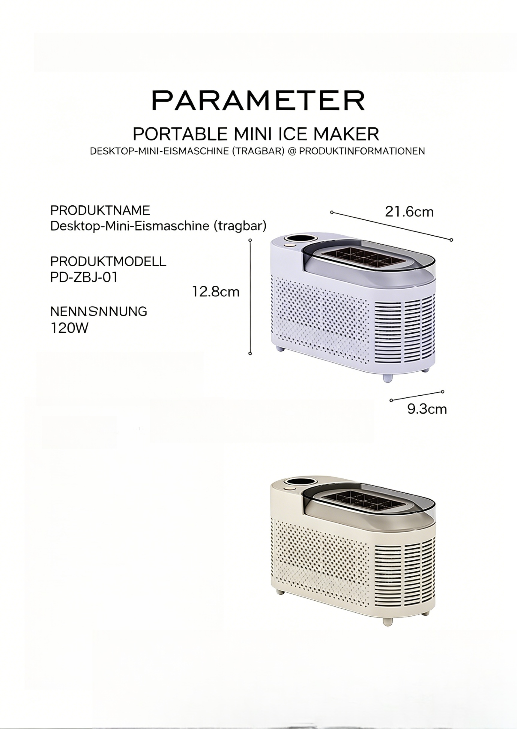 Mini-Eiswürfelmaschine für Zuhause & Büro: Kompakter Eisbereiter für schnelle Eiswürfel