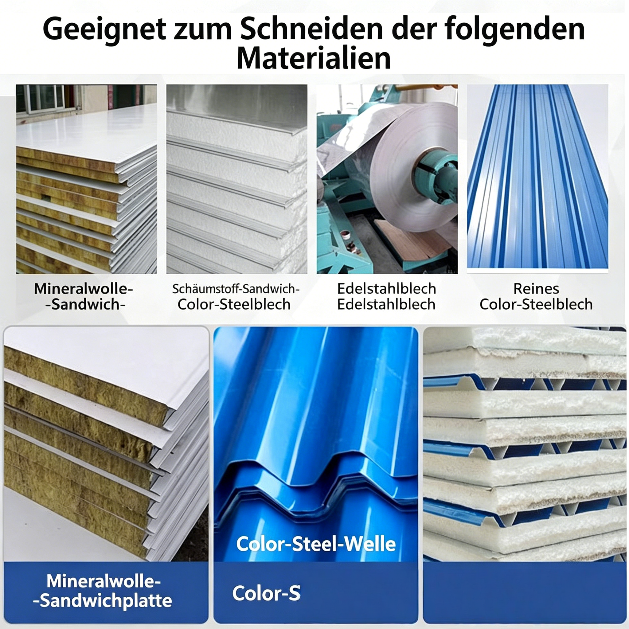 185mm TCT Sägeblatt für Sandwichplatten: 60T Kreissägeblatt für Edelstahl, Blech & Steinwolle