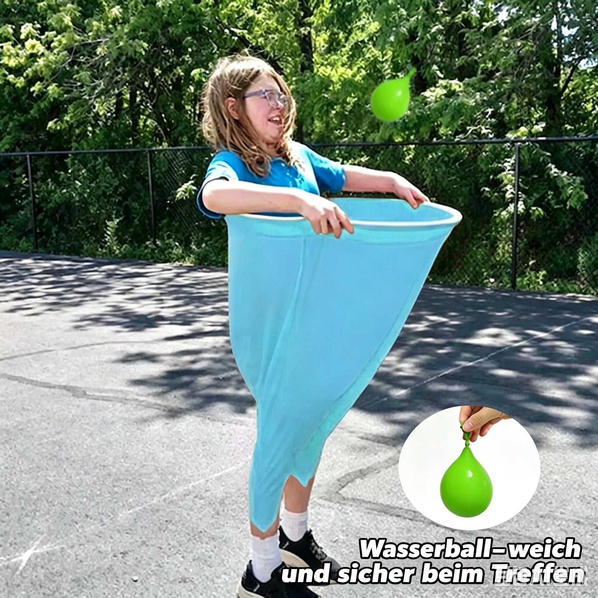 Riesen-Hosen Wurfspiel Set für Kinder & Erwachsene – Lustiges Trichter-Hosen Fangspiel mit Sandbeuteln, Wasserbällen & Luftpumpe für Outdoor, Party & Teambuilding