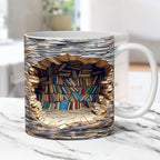 3D Lesewelt Tasse – handgefertigte Kaffeetass
