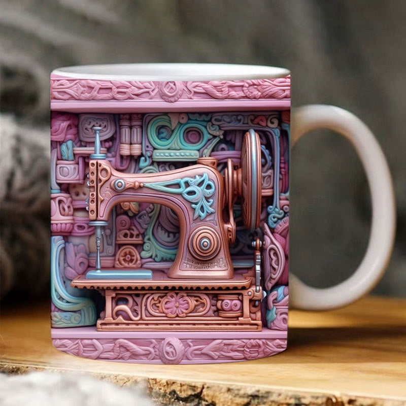 3D Lesewelt Tasse – handgefertigte Kaffeetass