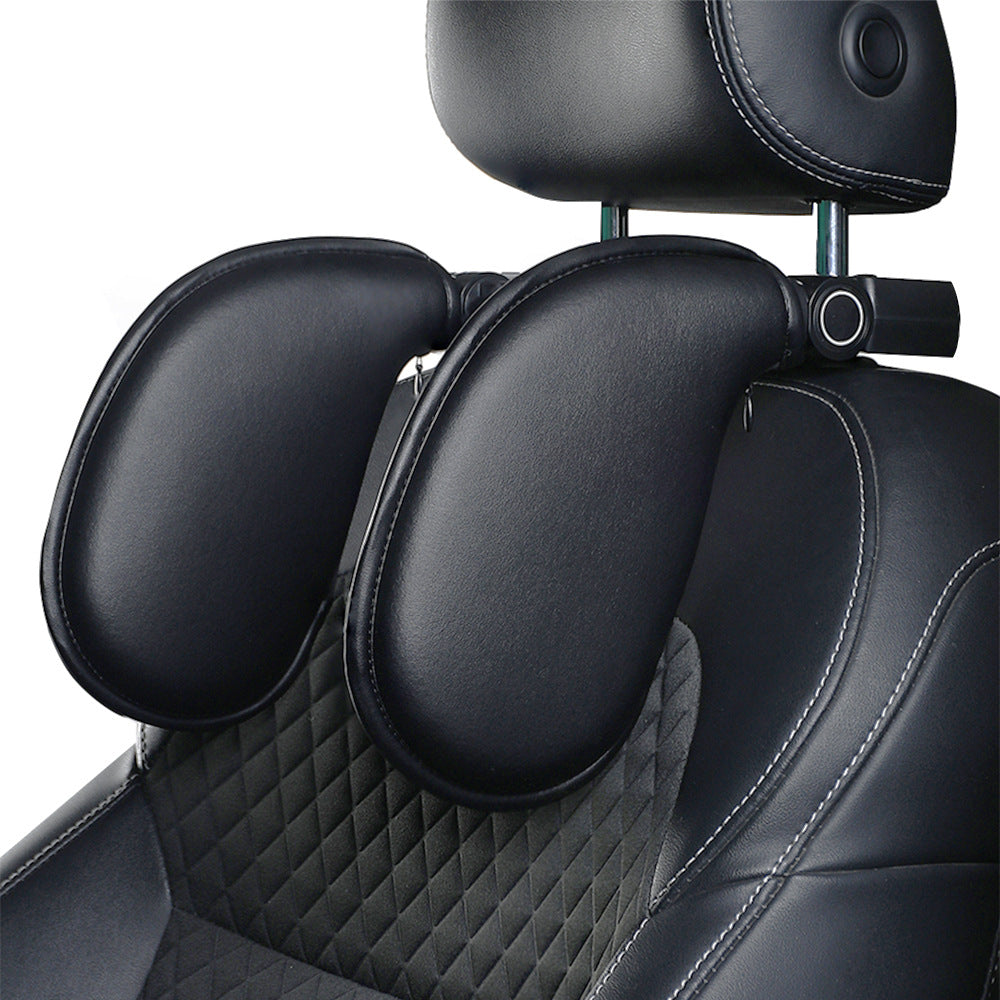 3D Memory-Schaum Auto Kopfstütze für Kinder & Erwachsene – Verstellbare Nackenstütze mit Seitenhalt – Ergonomisches Autokissen für gesundes Schlafen auf Reisen – Ganzjahres-Design