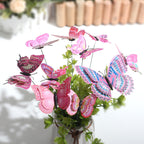 3D Schmetterling Steckdeko Doppel Schicht 10er Set PVC Garten Rasen Deko Einstecker