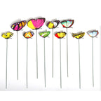 3D Schmetterling Steckdeko Doppel Schicht 10er Set PVC Garten Rasen Deko Einstecker
