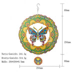 3D Windspiel Mandala Schmetterling Garten Hängedeko Edelstahl Windspiel für Terrasse & Hof