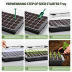 40er-Set Pflanzbehälter Anzuchtbox mit Pflanzenlampe Pflanzenwachstumslicht