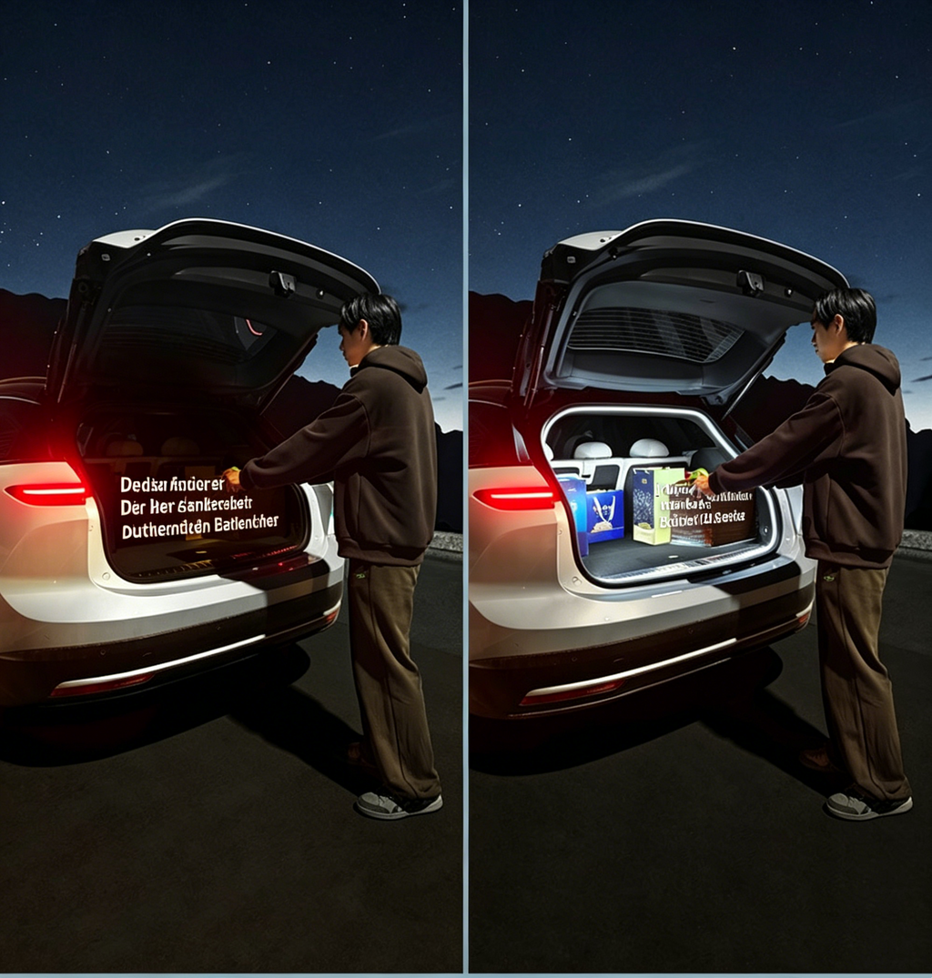 LED Kofferraumbeleuchtung mit Bewegungsmelder: Magnetische Auto-Innenbeleuchtung universell