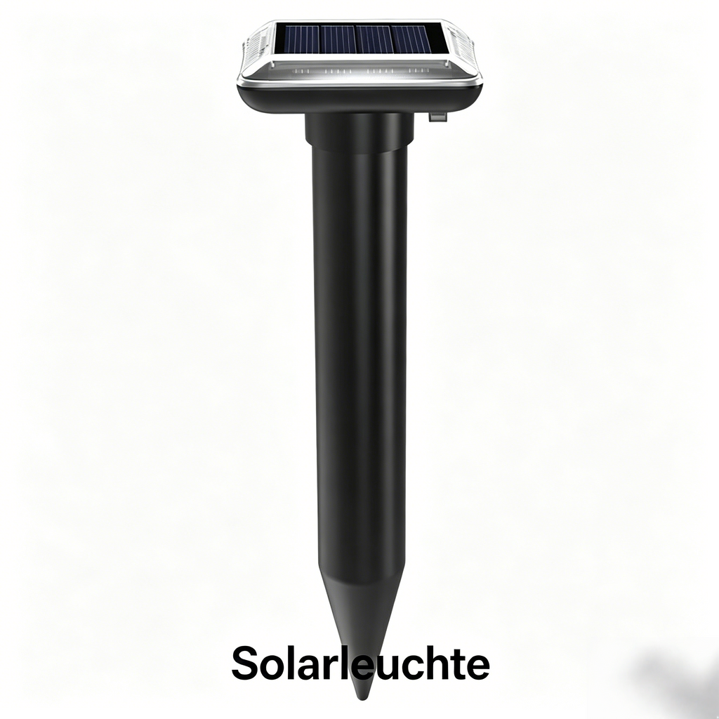 Solar Maulwurfabwehr 2er-Set: Ultraschall Wühlmausschreck wasserdicht für den Garten