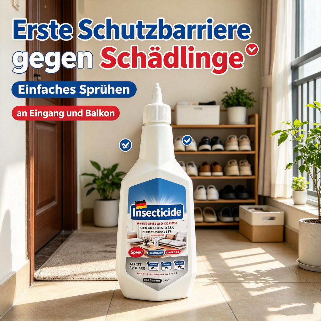 Insektenschutz Spray (300ml) – Universelles Schädlingsspray gegen Kakerlaken, Mücken, Fliegen & Ameisen, Bis zu 3 Monate Langzeitschutz, Geruchsneutral & Farblos für Innen & Außen