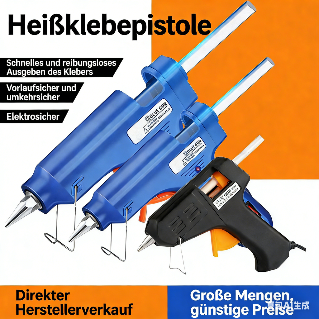Mini Heißklebepistole für Kinder & DIY – Elektrische Heißklebepistole mit 7mm Klebesticks für Basteln & Handwerk
