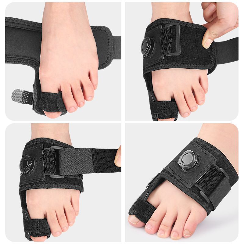 Orthopädische Hallux Valgus Schiene mit Drehknopf: Verstellbare Zehenkorrekturschiene für Damen und Herren