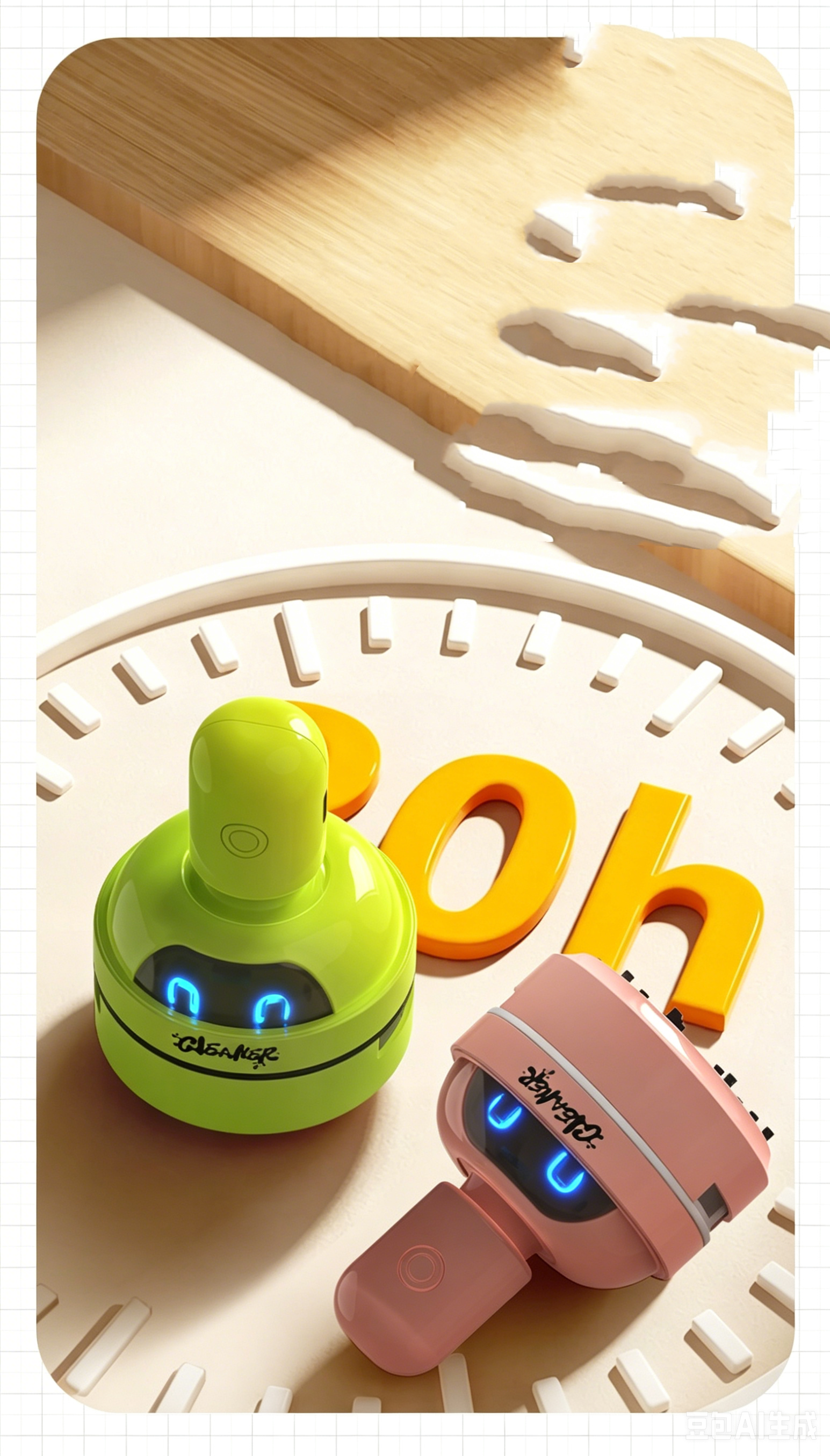 Mini Tischstaubsauger für Kinder: Niedlicher Krümelsauger für Radiergummireste & Tastatur