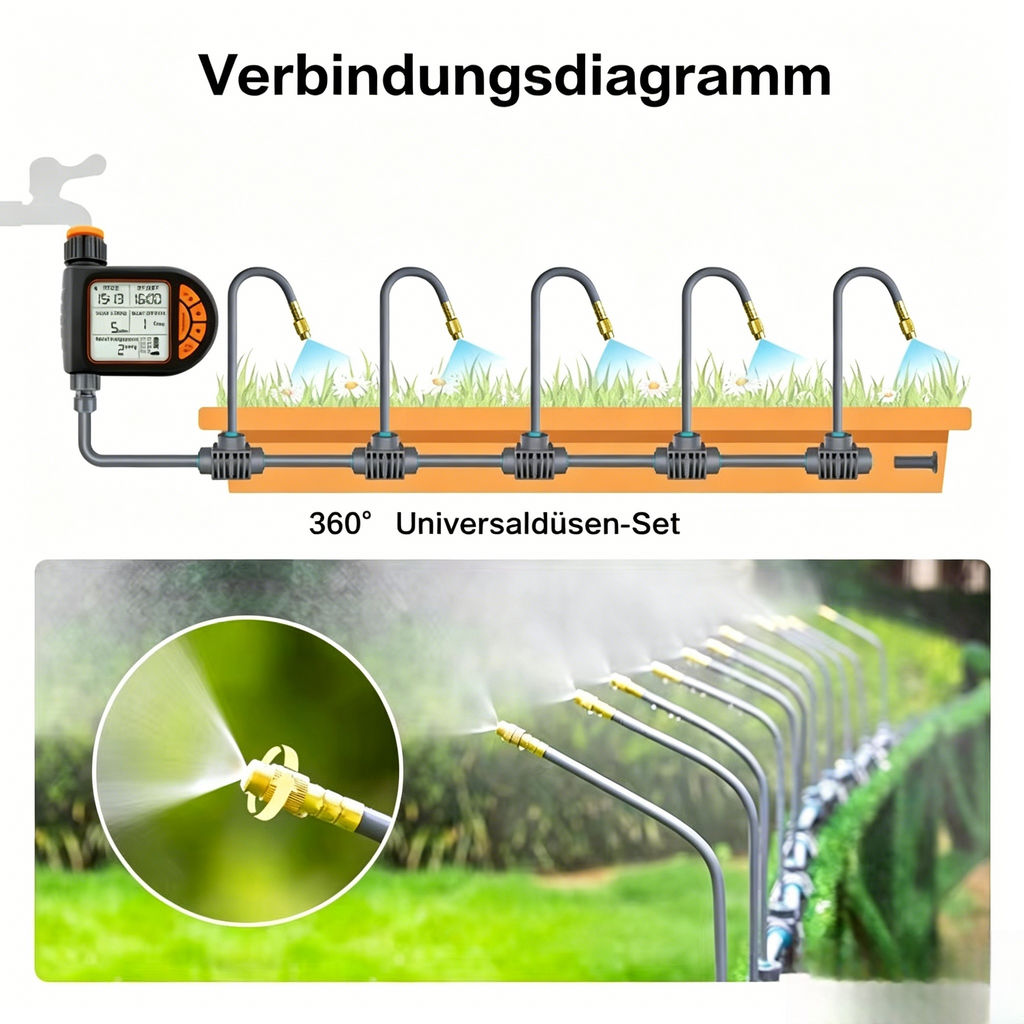 Intelligenter Bewässerungscomputer für den Garten: Automatische Bewässerungsuhr für Urlaub