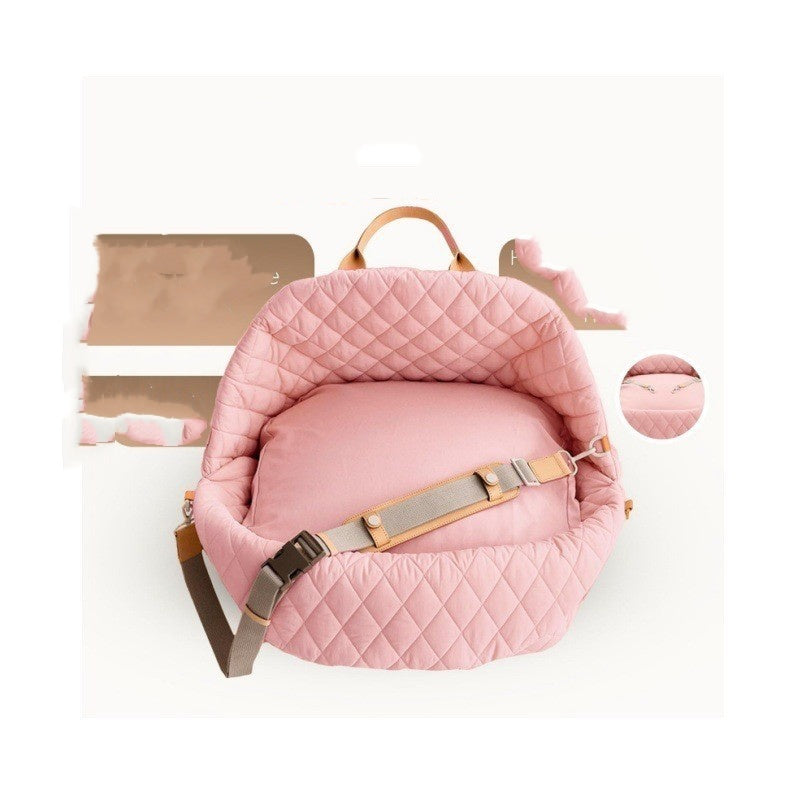 Gesteppte Hundetasche 3 in 1 Multifunktionales Haustierbett und Autositz für kleine Hunde und Katzen Modische Tragetasche mit weicher Polsterung