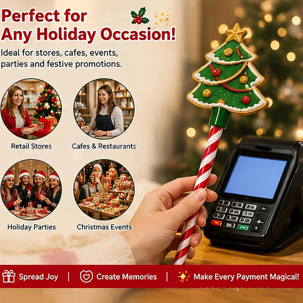 Weihnachts-Zahlungsstab mit NFC-Funktion – Kontaktloser Bezahlstab im Christbaum & Schneemann Design