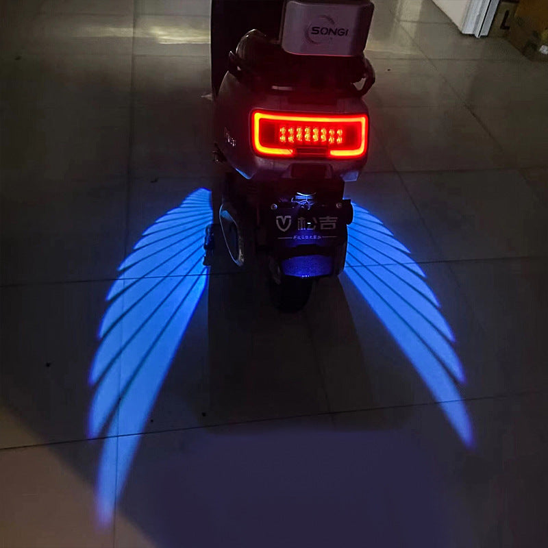 LED Motorrad Projektor „Angel Wings“ – Dynamische Bodenbeleuchtung & Begrüßungslicht – Universelles Tuning-Zubehör für Motorräder