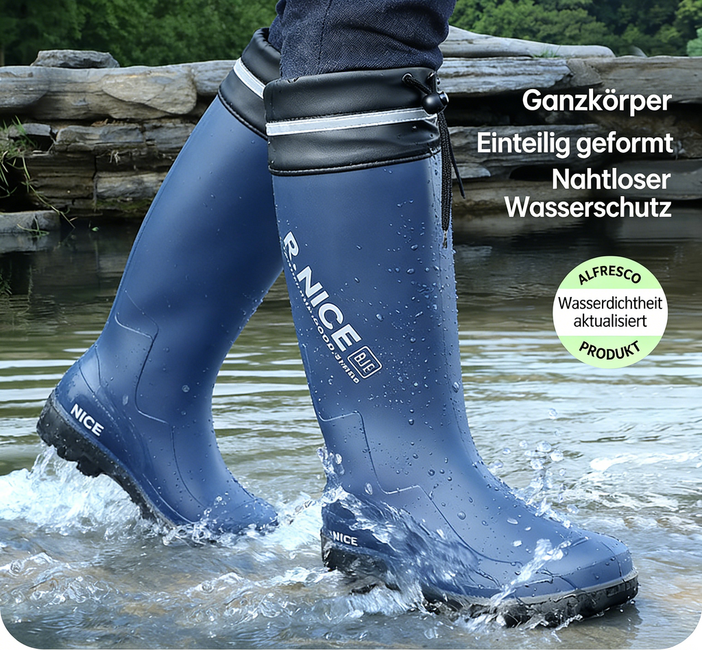 Faltbare Regenstiefel – Hohe Gummistiefel für nasses Wetter, rutschfest & langlebig