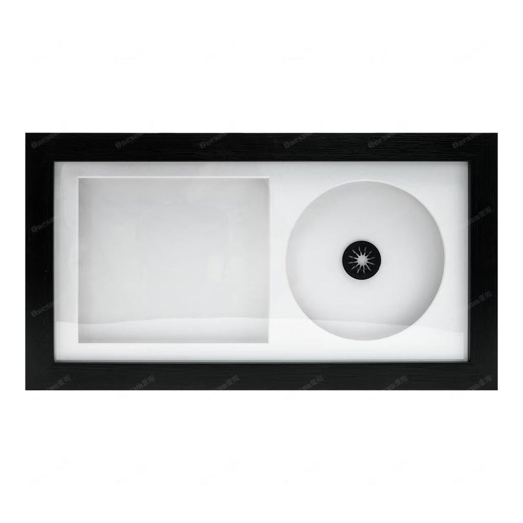 ilderrahmen Wandhalterung & Tischdisplay – Album Cover Display Rahmen für Musikliebhaber – Hochwertiger Sammlerrahmen für CD & Booklet – Modernes Design zum Aufhängen oder Stellen