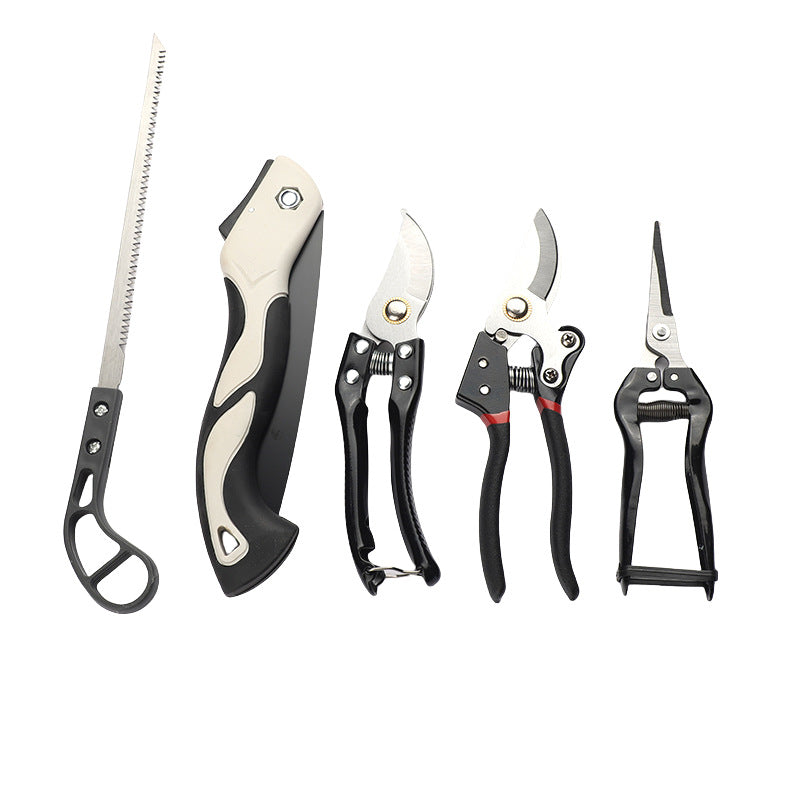 5-teiliges Gartenwerkzeug-Set mit Koffer – Inkl. Profi-Gartenschere & Klappsäge – Komplettes Set für Pflanzenpflege & Rückschnitt – Ergonomisch & Robust