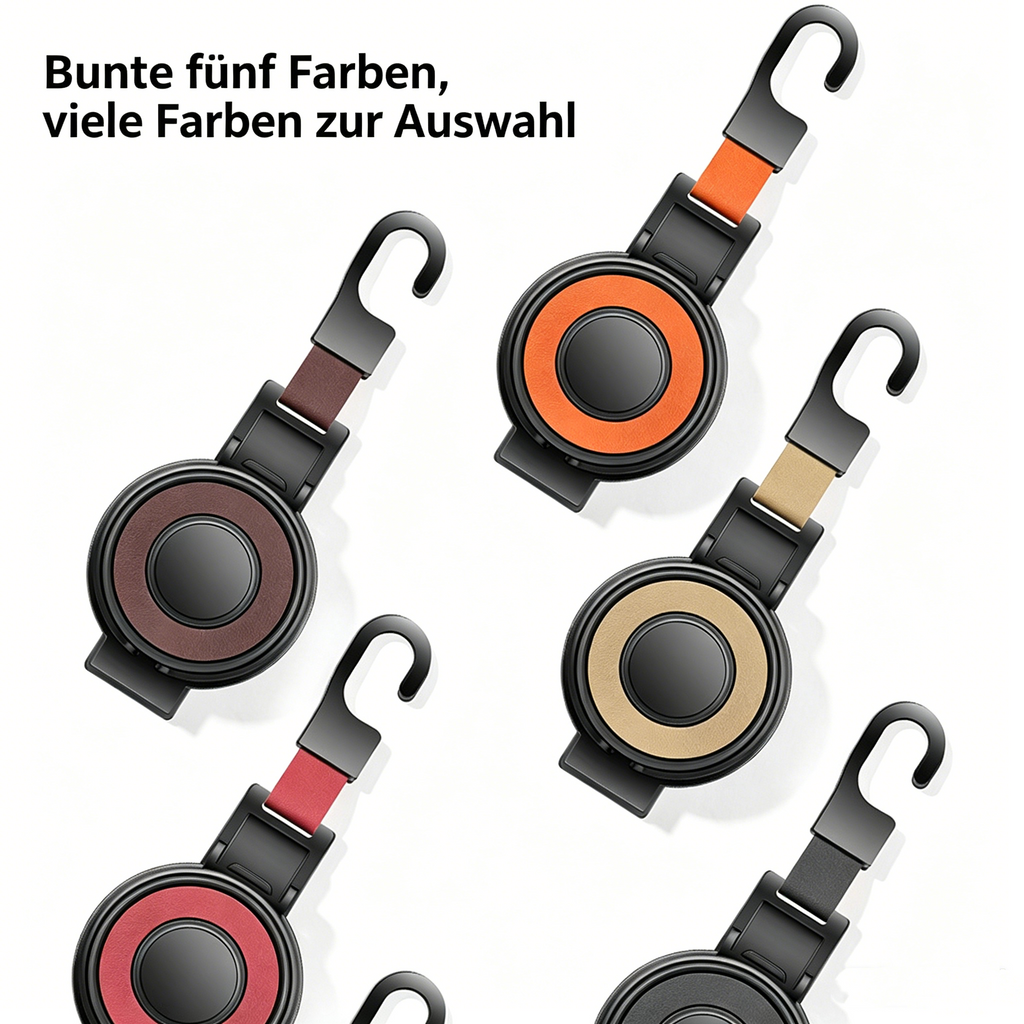 Multifunktionaler Auto Rücksitz Organizer: Kopfstützen-Haken mit Becherhalter & Handyhalterung